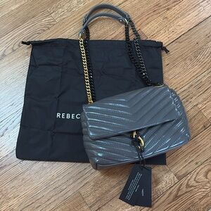 Rebecca Minkoff Edie Crossbody Bag - rare elephant grey color